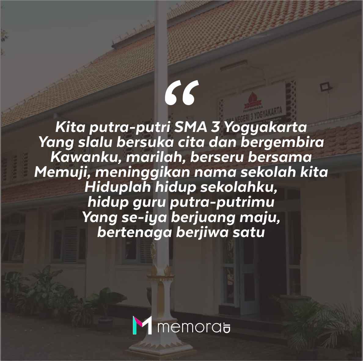 Lirik Mars Kebesaran SMA Negeri 3 Yogyakarta dan Profil Sekolah SMA Negeri 3 Yogyakarta