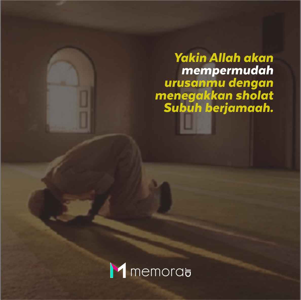 Contoh Poster Ajakan Sholat Subuh Berjamaah Dan 72 Kata Kata Mutiara