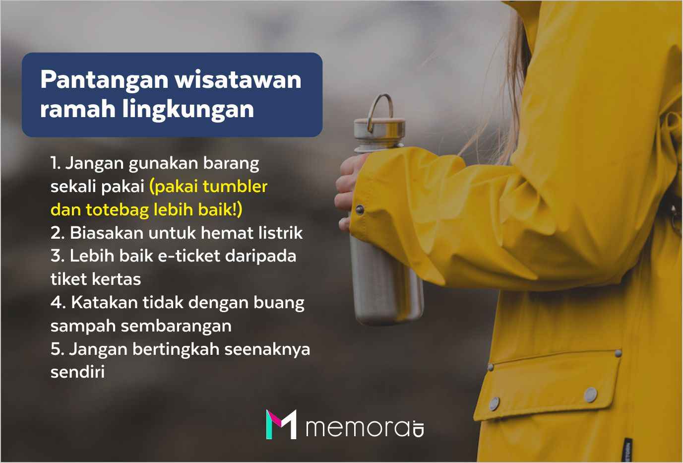 Pantangan wisatawan ramah lingkungan