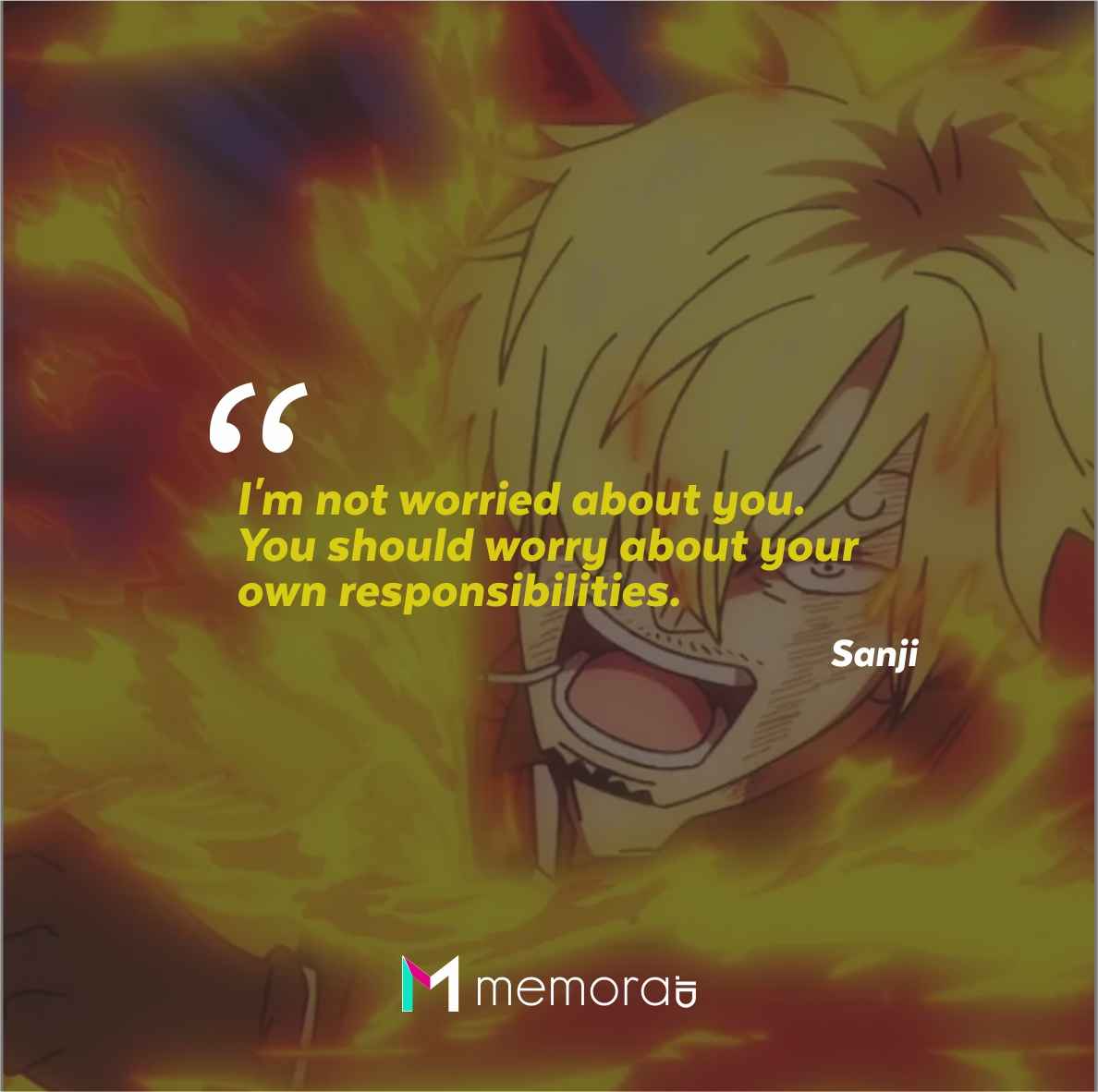 21 Motivating Quotes by Vinsmoke Sanji in One Piece - Memora.ID