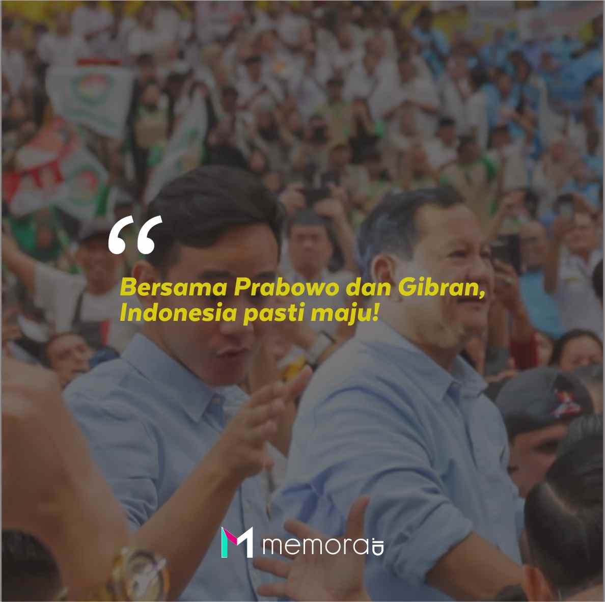 28 Kata-Kata Dukungan untuk Prabowo dan Gibran, Capres dan Cawapres Pemilu 2024